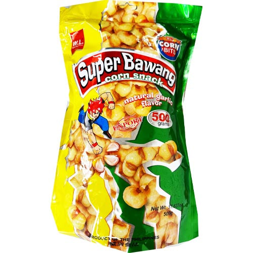 W.L. Foods - Large 500G Super Bawang Corn Snack with Natural Garlic Flavor