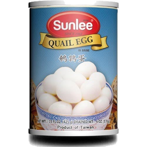 Sunlee Brand - 15 OZ Canned Quail Eggs in Brine, Nutrient - Rich Delight