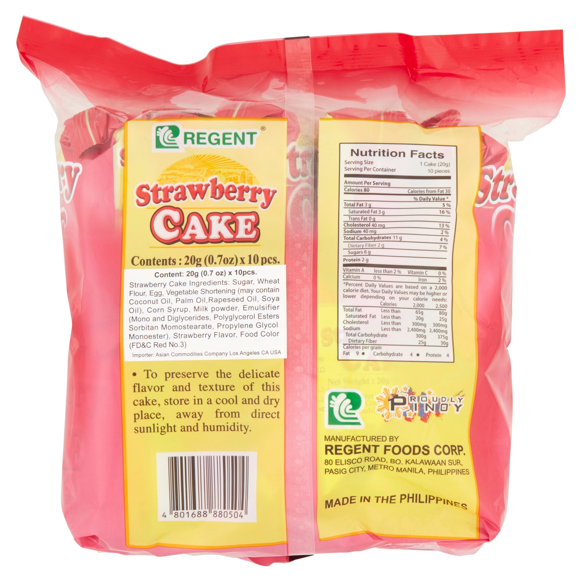 Regent Strawberry Cake - 10 Pack of 0.7 OZ - Tasty Deal