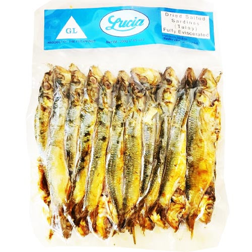 Lucia - 200G Fully Eviscerated Dried Salted Sardines (Tuloy) - Top Quality