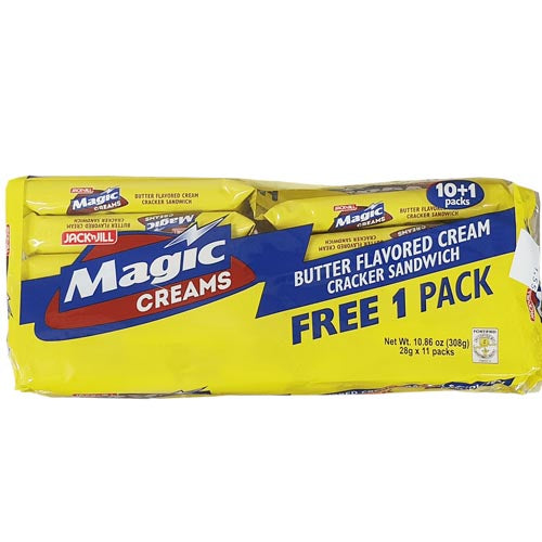 Great Deal! Jack 'n Jill Magic Creams Butter Flavored Cream Cracker Sandwich, 10 Pack (1.06 OZ)