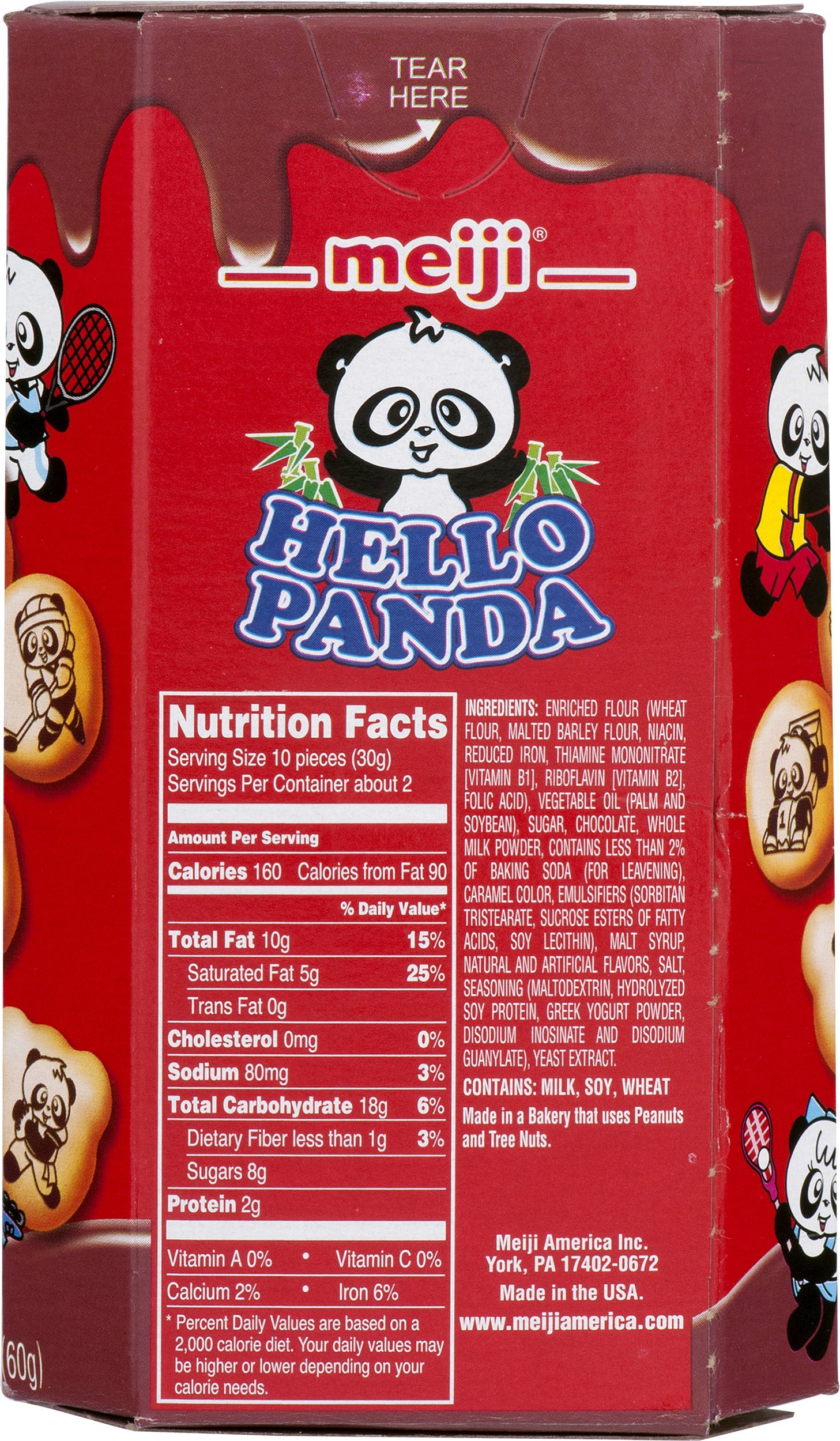 Meiji Hello Panda Chocolate Biscuits - 2.1 OZ - Perfect Anytime Snack!