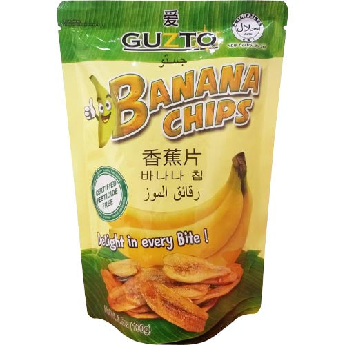 Guzto Organic 100g Banana Chips - A Healthy and Delicious Snack Option