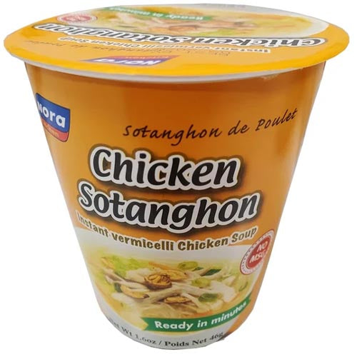 Nora's Instant Chicken Sotanghon - 46G Cup, Perfect for Quick Meals