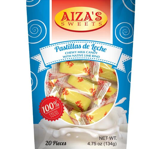Aiza's Chewy Milk Candy with Native Lime Rind - 20 Pieces, 134 G (BLUE)