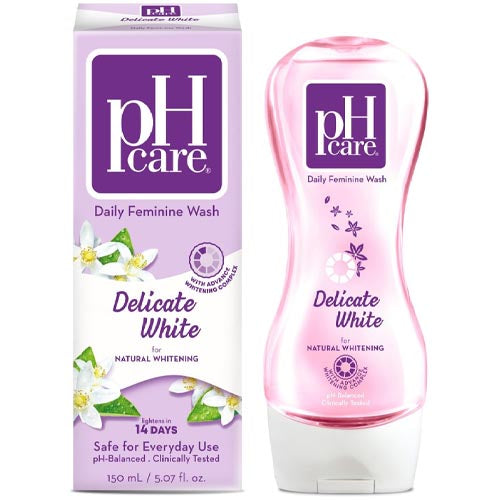 pH Care Daily Feminine Wash - Delicate White for Natural Skin - 150 ML - Great Value Offer