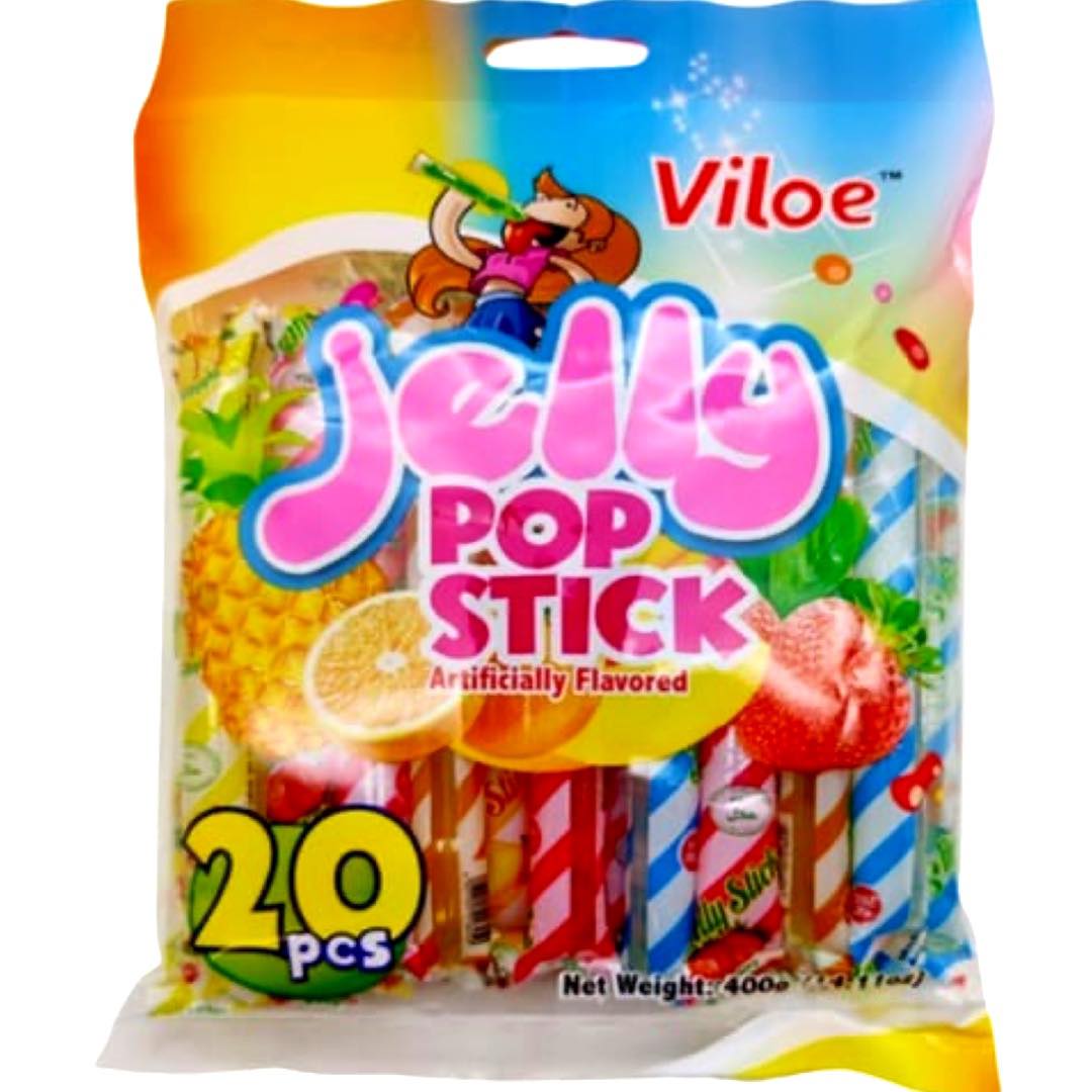 Viloe Assorted Jelly Pop Sticks - 20 Pieces, 400 G
