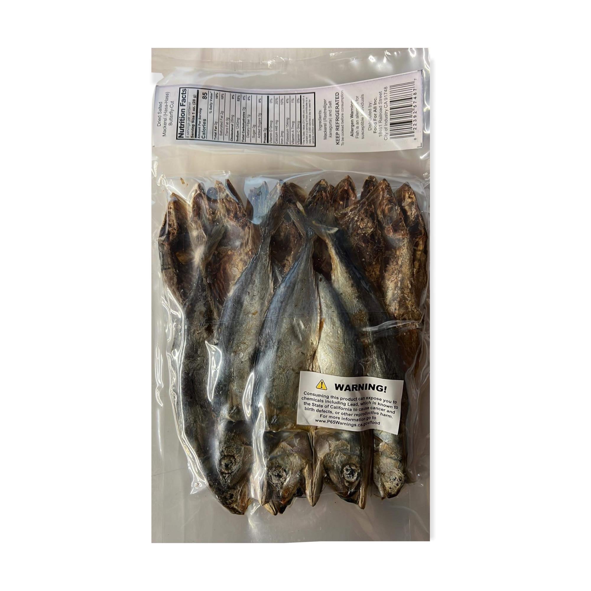 Pangasinan Brand - 8 OZ Fully Eviscerated Dried Salted Mackerel (Hasa - Hasa) - Great Deal